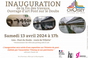 Inauguration des travaux du pont du Doubs