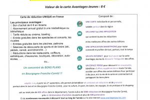 Réservation de la e-carte avantages jeunes 2021 - 2022