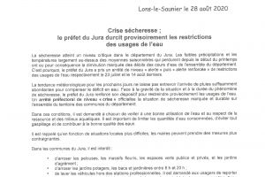 Restriction d'eau (NIVEAU DE CRISE)