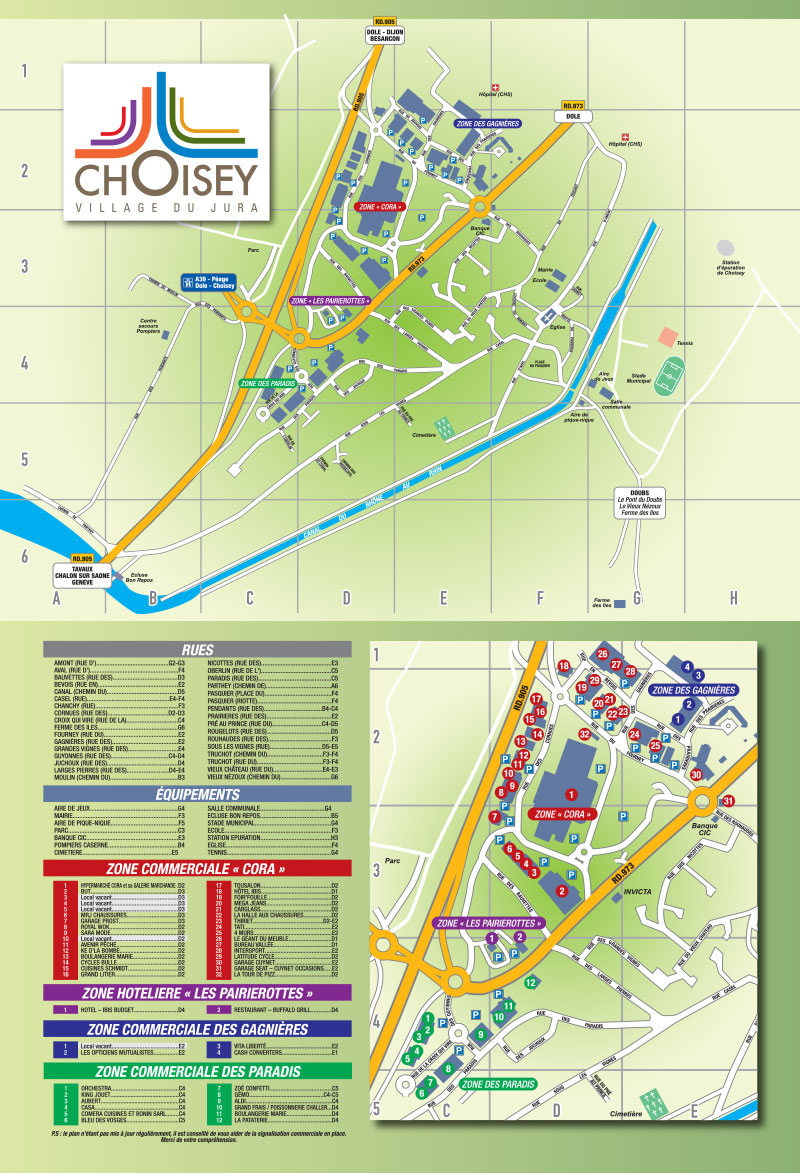 Plan de Choisey Le village