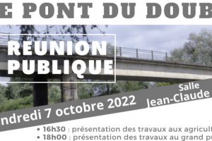Réunion publique d'information : travaux du pont du Doubs